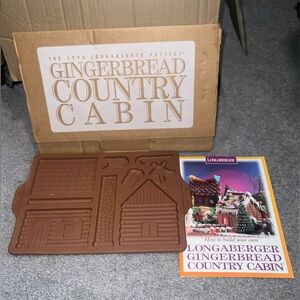 1996 Longaberger Pottery Gingerbread Country Cabin
